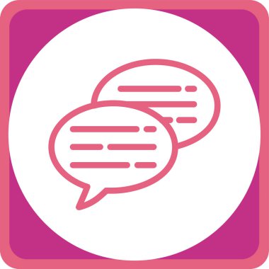 Konuş. Web simgesi basit illüstrasyon