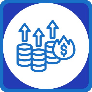 İş ve finans vektör simgesi, yatırım kavramı
