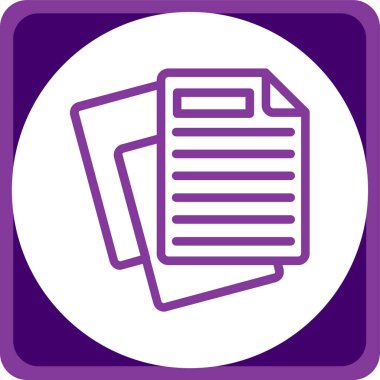 Belge simgesinin vektör illüstrasyonu