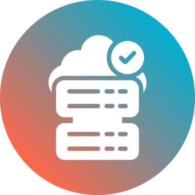 Bulut Belgesi Simgesi, Vektör İllüstrasyonu