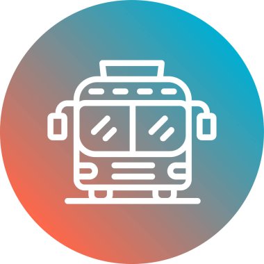 Tren simgesinin vektör illüstrasyonu