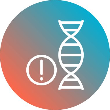 DNA vektör illüstrasyonu modern simge