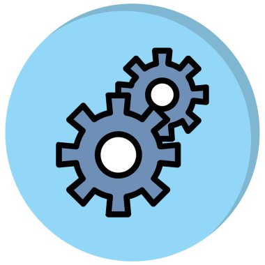 Dişliler. Web simgesi basit illüstrasyon