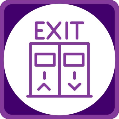 Çıkış simgesi, vektör illüstrasyonu