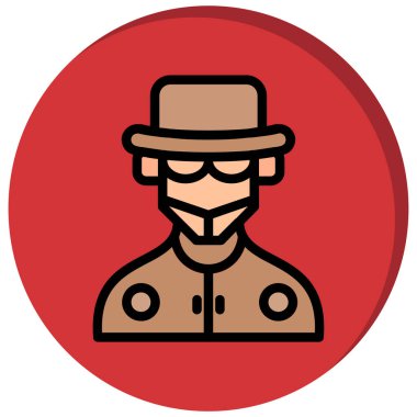 Maskeli bir askerin vektör simgesi