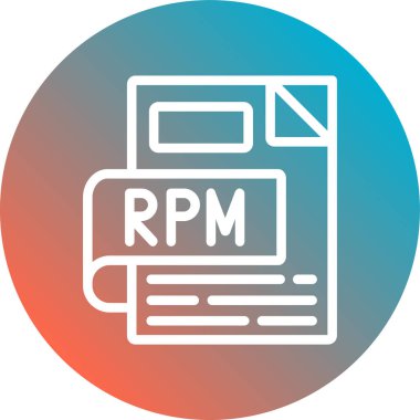 Dosya biçim simgesinin vektör illüstrasyonu