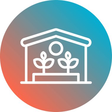 Bahçe simgesi renkli güzel renkli bahçenin vektör çizimi, aynı zamanda bahçe simgesi element elementi olarak da kullanılacak.