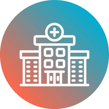 Hastane binası. Web simgesi