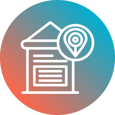 konumu vektör satırı simgesi