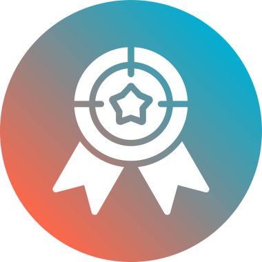 Moda tarzında izole edilmiş arka gruplandırılmış ödül simgesi