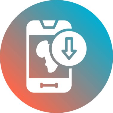 Vektör glyph daire simgesi tasarımı indir