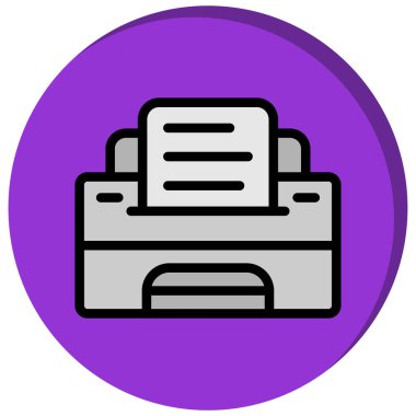 Yazıcı. Web simgesi basit illüstrasyon