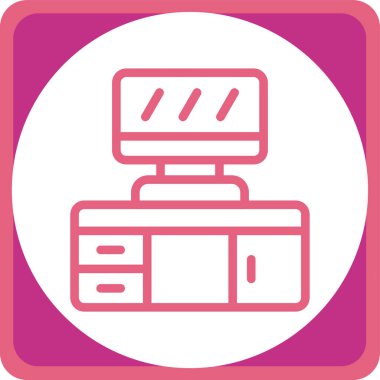 Yazıcı. Web simgesi basit illüstrasyon