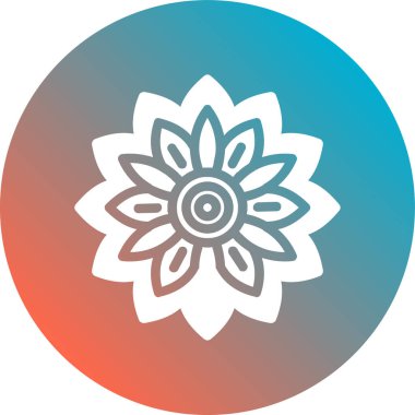 çiçek simgesi vektör illüstrasyonu