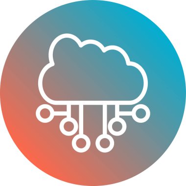 Soyut arkaplanda bulut simgesi izole edildi