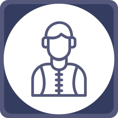 Doktor. Web simgesi basit illüstrasyon