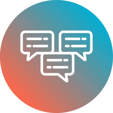 Sohbet simgesi soyut arkaplanda izole edildi