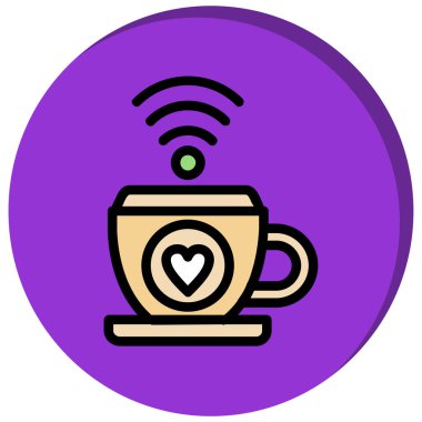 Kablosuz. Web simgesi basit illüstrasyon