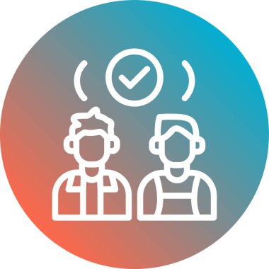 Bir kadın simgesinin vektör illüstrasyonu