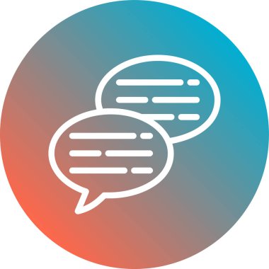 Sohbet vektörü simgesi modern basit tasarım illüstrasyonu