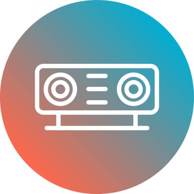 Radyo simgesinin vektör illüstrasyonu