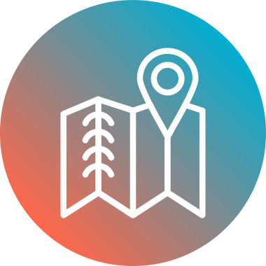 harita simgesinin vektör illüstrasyonu