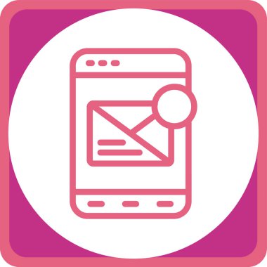 Cep telefonu. Web simgesi basit illüstrasyon
