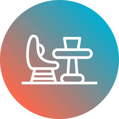 Sandalye simgesinin vektör illüstrasyonu