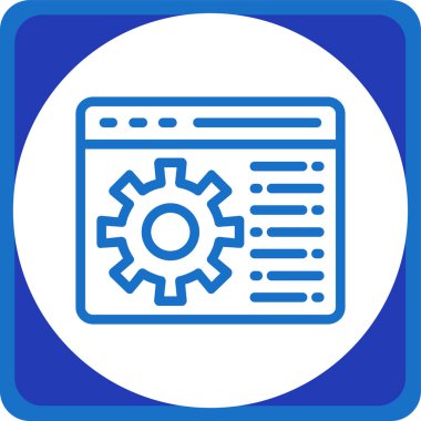 dişli ayarları. Web simgesi basit illüstrasyon