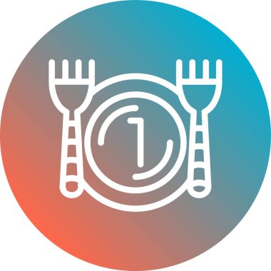 Çatal bıçak, vektör illüstrasyonu