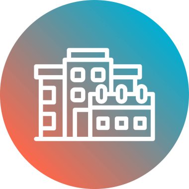 şehir binası ikon vektör illüstrasyonu