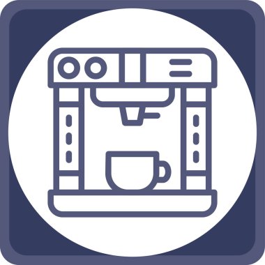 kahve makinesi simgesini, vektör çizim