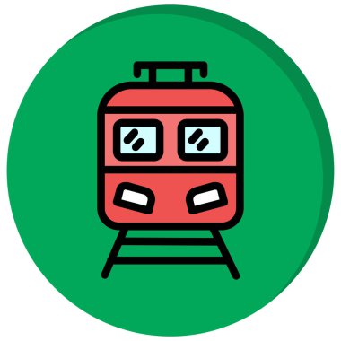 Kırmızı bavul simgesinin vektör çizimi