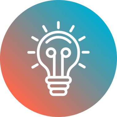 Bir ampulün vektör illüstrasyonu