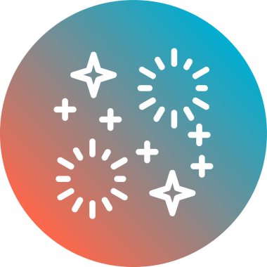 Yeni yılın yıldızlarıyla birlikte yuvarlak bir düğmenin vektör simgesi