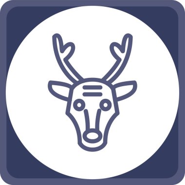 Moda biçimi izole edilmiş arka planda ren geyiği simgesi