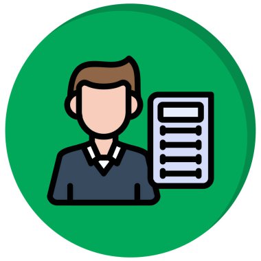 Bilgisayarı olan bir adamın vektör çizimi