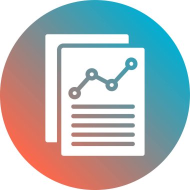 çizelge simgesi soyut arka grubunda izole edildi