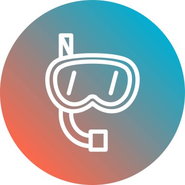 Dalış simgesinin vektör illüstrasyonu