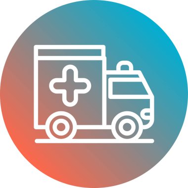 ambulans simgesi vektör illüstrasyonu