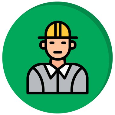 Moda tarzında izole edilmiş işçi simgesi