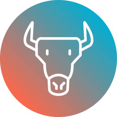 İnek. Web simgesi basit illüstrasyon