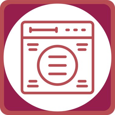 Tarayıcı. Web simgesi basit illüstrasyon