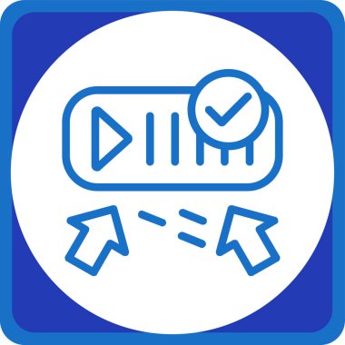 Bir yol simgesinin vektör illüstrasyonu