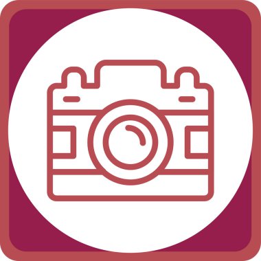 Kamera simgesi vektörü. Düz biçim illüstrasyonu 10