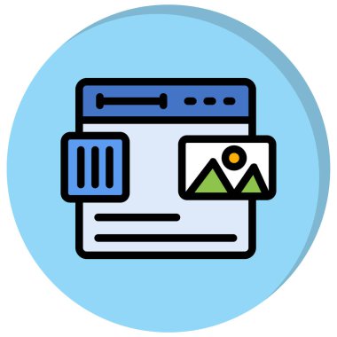 Web renk simgesi. Vektör çizim