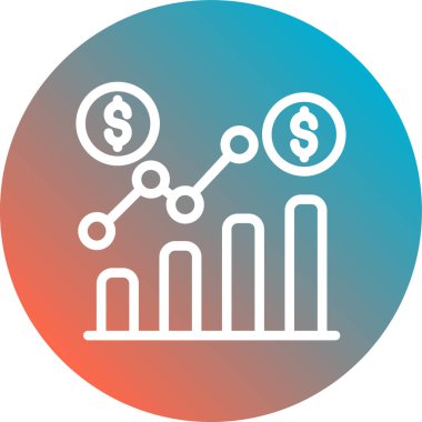 İş ve finans simgesinin vektör illüstrasyonu