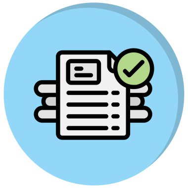 Kişisel ve ticari kullanım için işaret vektör simgesi vektör illüstrasyonunu kontrol et..