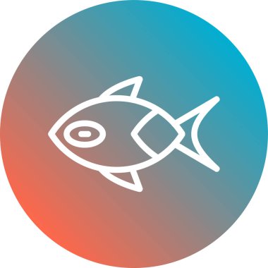 balık simgesi soyut bir grupta izole edildi