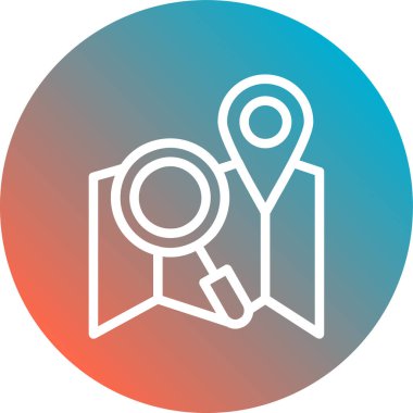 Harita için vektör illüstrasyon simgesi